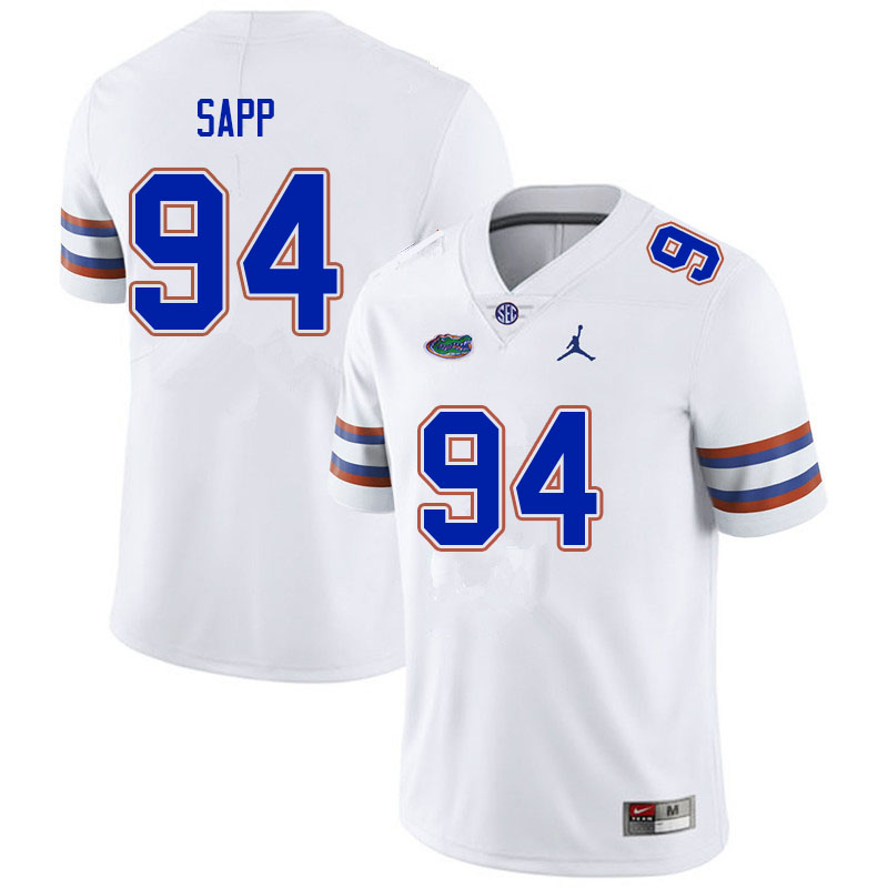 Men #94 Tyreak Sapp Florida Gators College Football Jerseys Sale-White - Click Image to Close